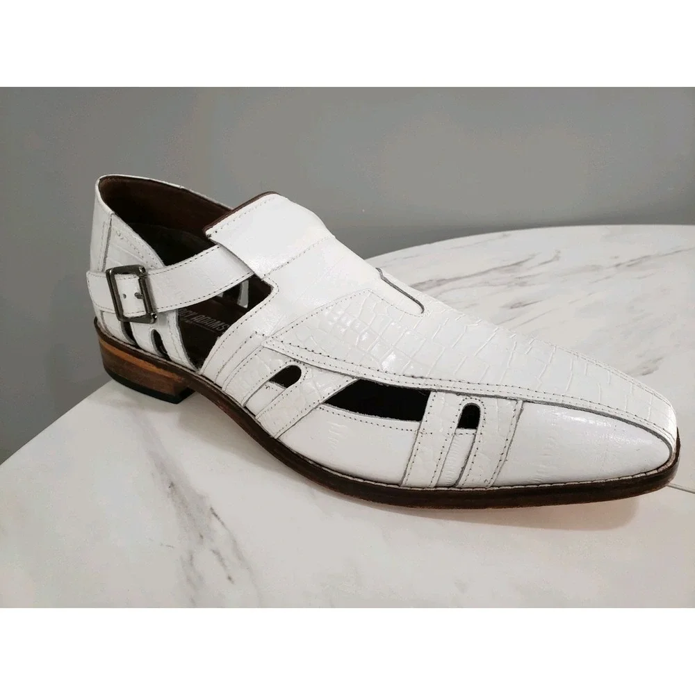 NEW WITHOUT BOX - Size 10 WIDE Stacy Adams Calvino Men's Sandal Dress Croc Snake